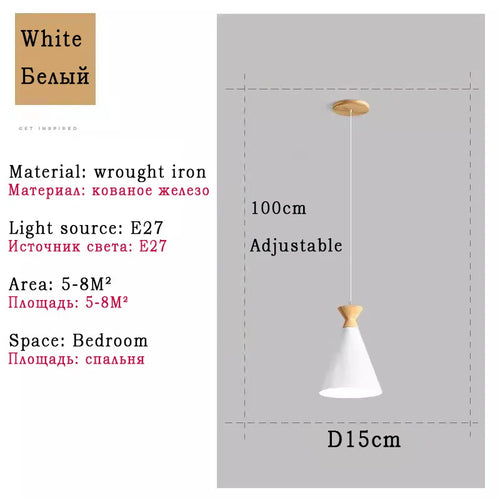Modern minimalist horn pendant light for island lighting - vue 12 sur 12