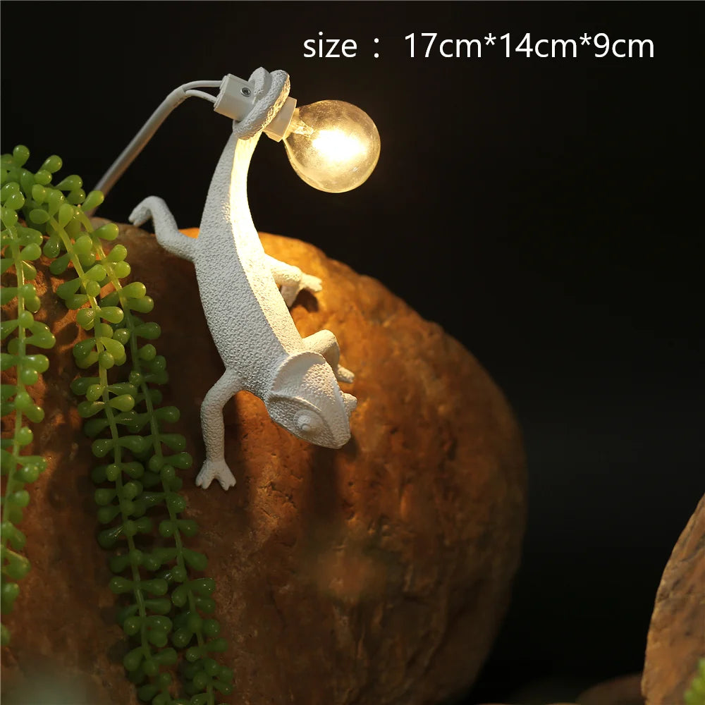 veilleuse lézard nordique lampe décorative moderne à LED - vue 9 sur 11