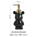 Bear Shape Ceramics Soap and Gel Dispenser, Creative Gold Silver, 200ml Empty Shampoo Bottle, Bathroom Storage Accessories