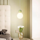 lustre nordique led suspension boule blanche lait luminaire