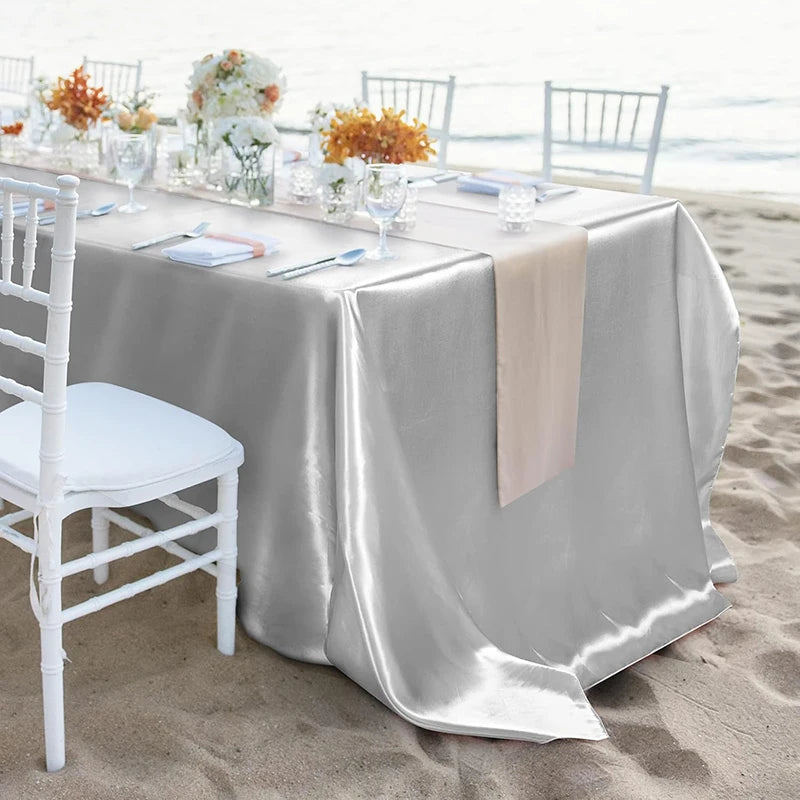 Nappe satin douce oilproof pour table repas fete