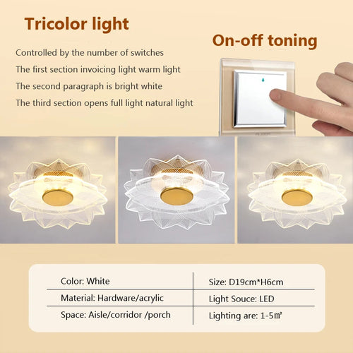 plafonnier led moderne en acrylique pour décoration intérieure - vue 18 sur 18