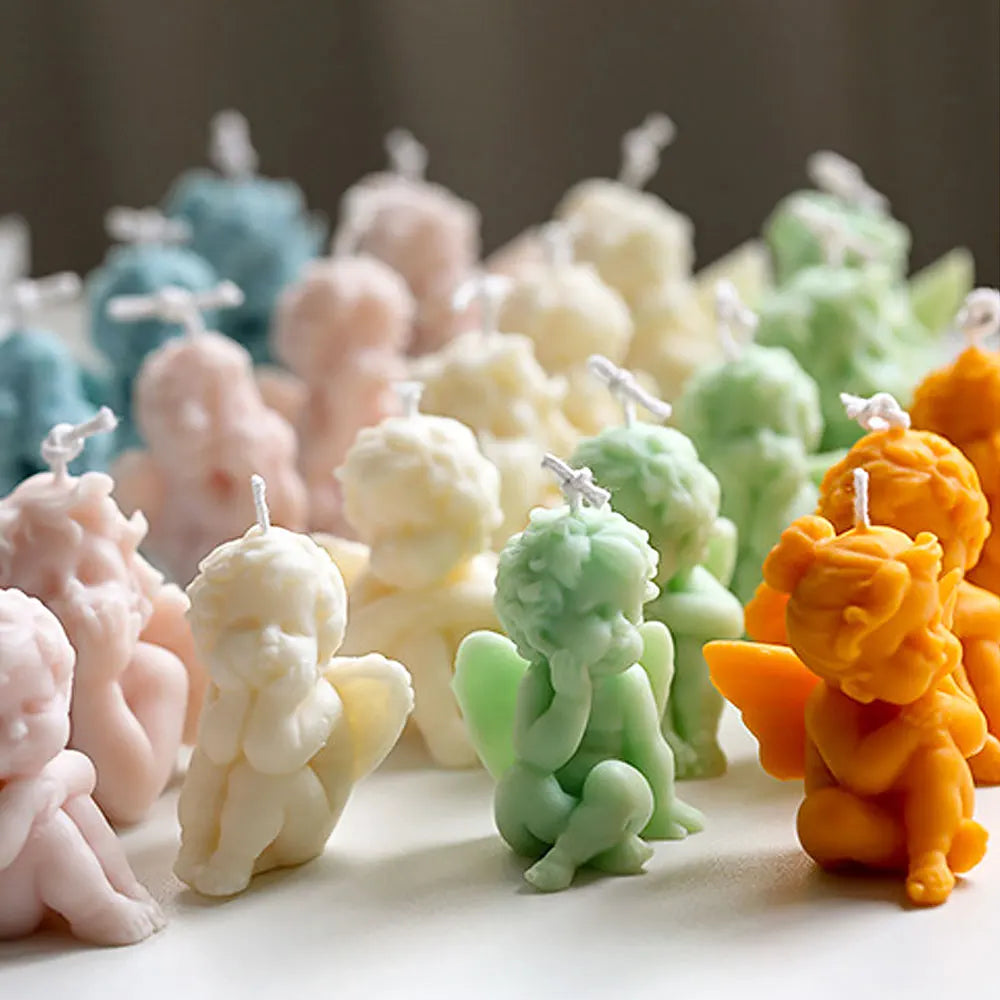 moule en silicone pour bougies parfumées d'ange et décorations en résine - vue 3 sur 11