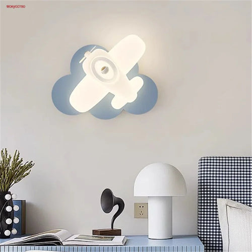 applique murale led en forme d'avion ou d'étoile pour enfants - vue 2 sur 9