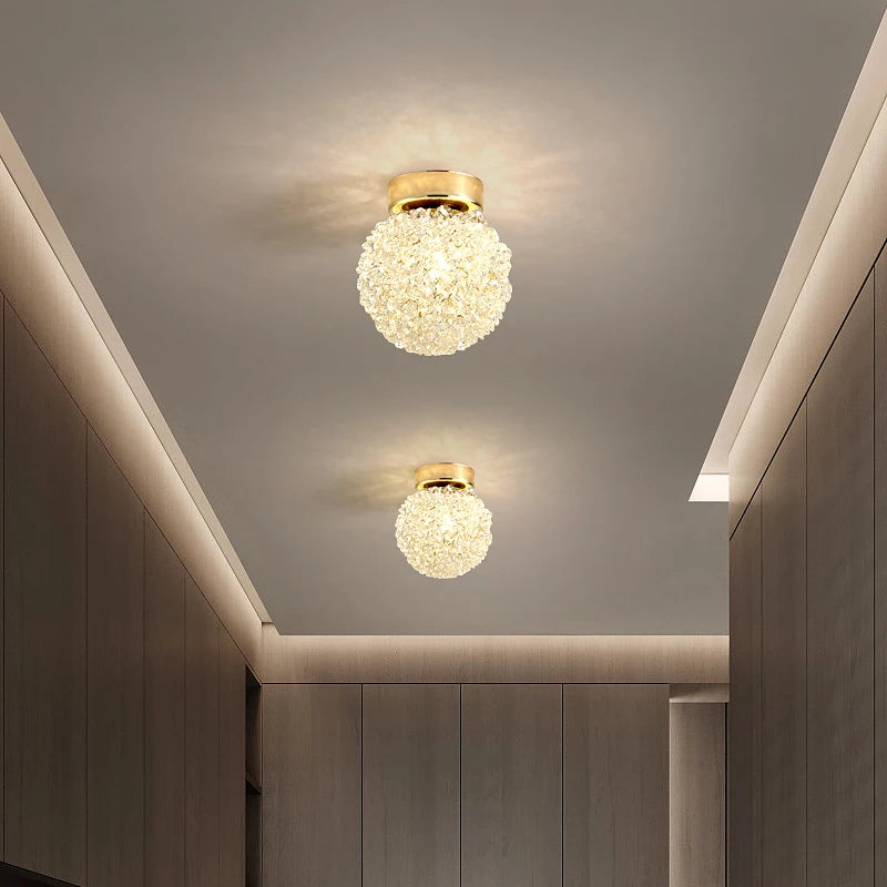 suspension moderne en cristal avec cordon réglable en métal - vue 4 sur 12