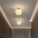 plafonnier moderne en cristal et métal pour