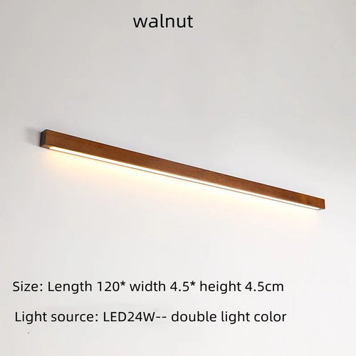 Applique murale LED double couleur en bois de noyer - vue 11 sur 12