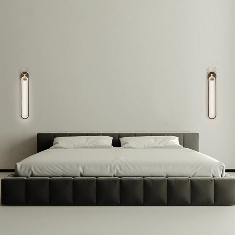 applique murale à led en cuivre tête de cerf art déco moderne - vue 5 sur 12