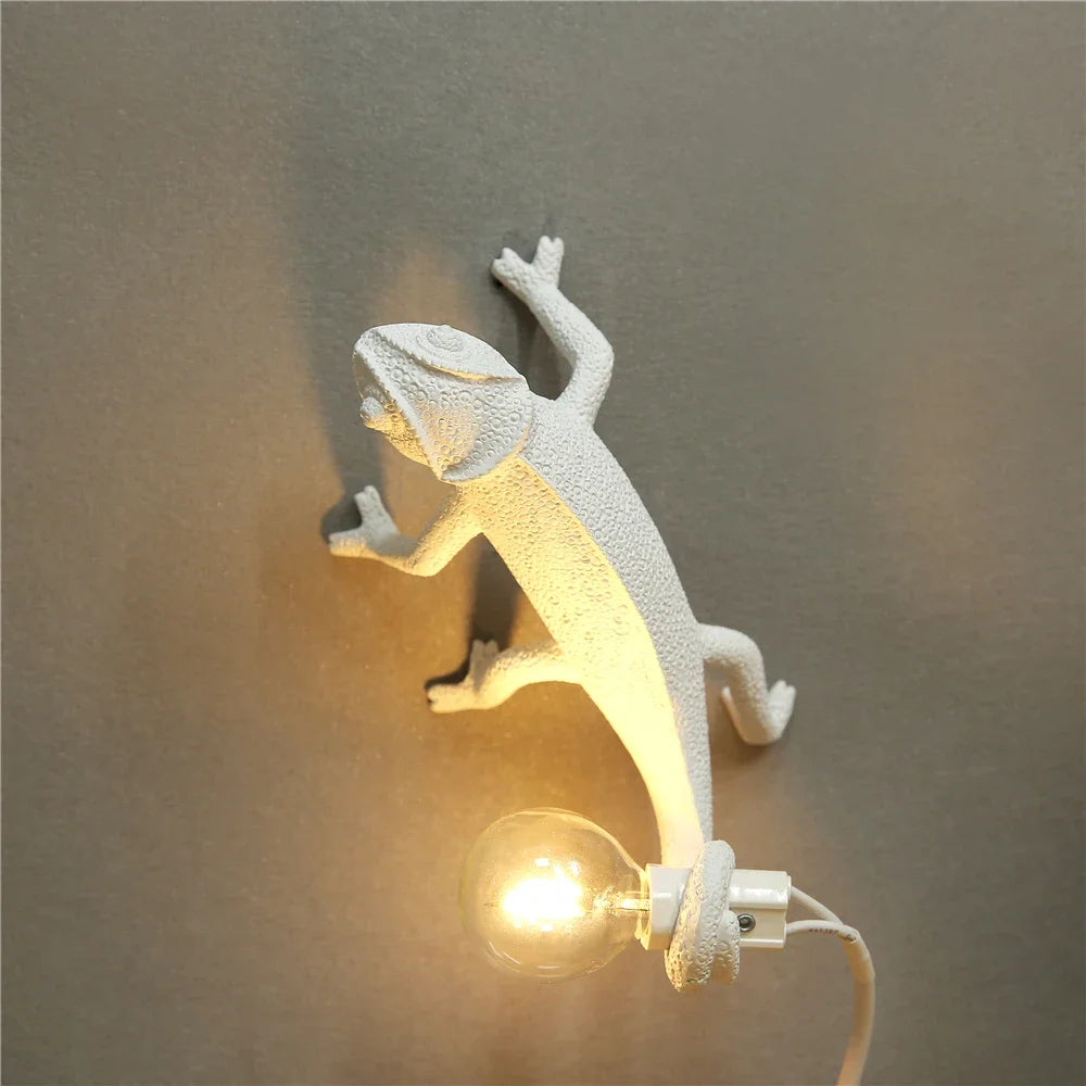 veilleuse lézard nordique lampe décorative moderne en résine - vue 5 sur 11