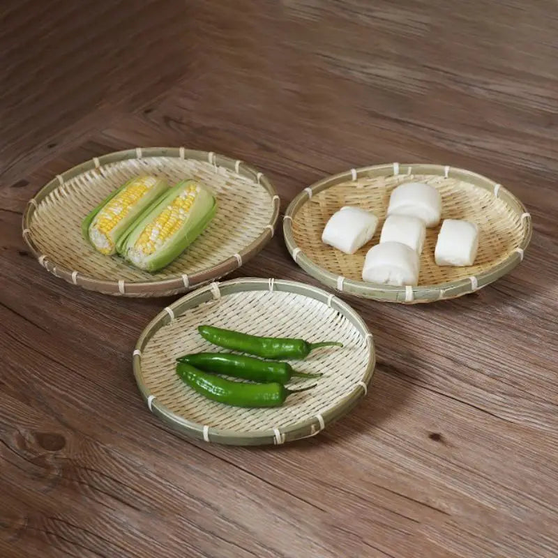 tamis en bambou naturel pour cuisine panier à pain décoratif rangement DIY - vue 5 sur 7