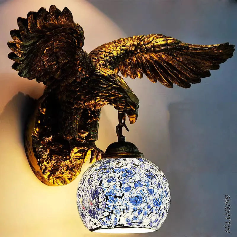 applique murale eagle décoration rétro bohème lumineuse artistique - vue 5 sur 18