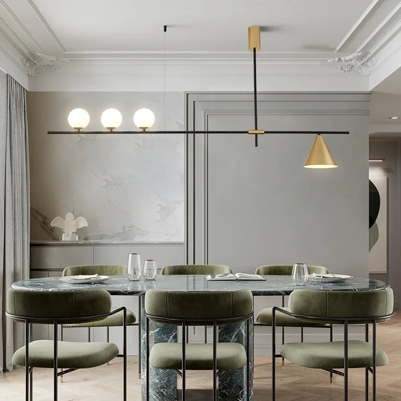 suspension moderne en verre pour décoration intérieure élégante - vue 7 sur 11