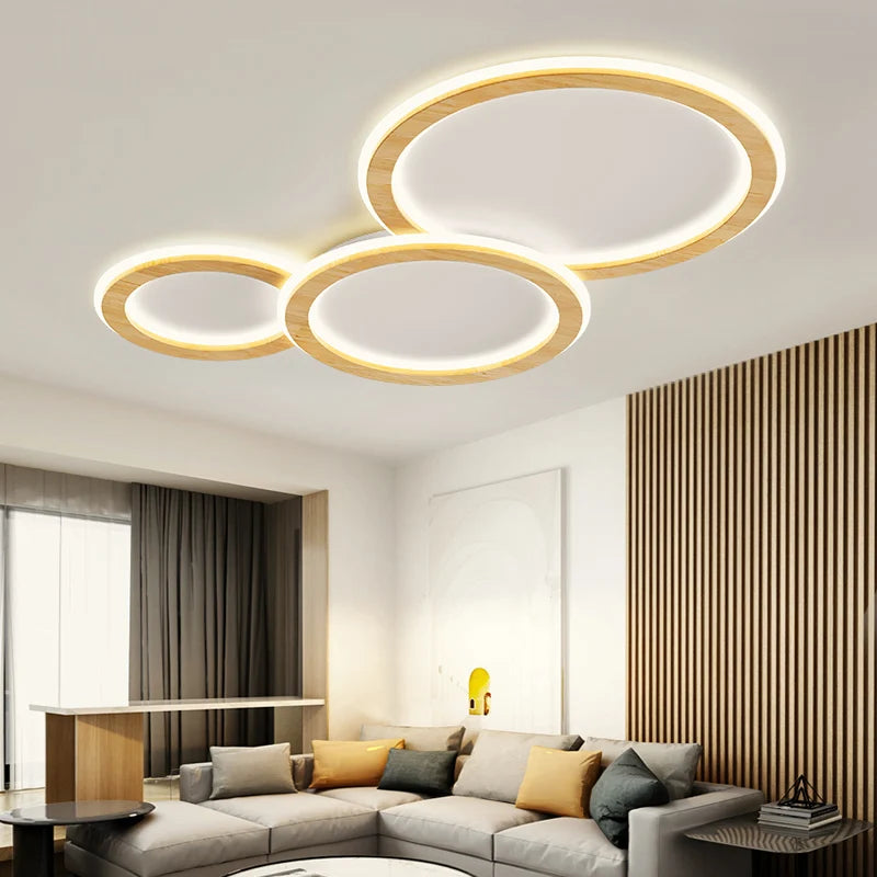 lustre moderne en bois pour ambiance minimaliste créative - vue 3 sur 10