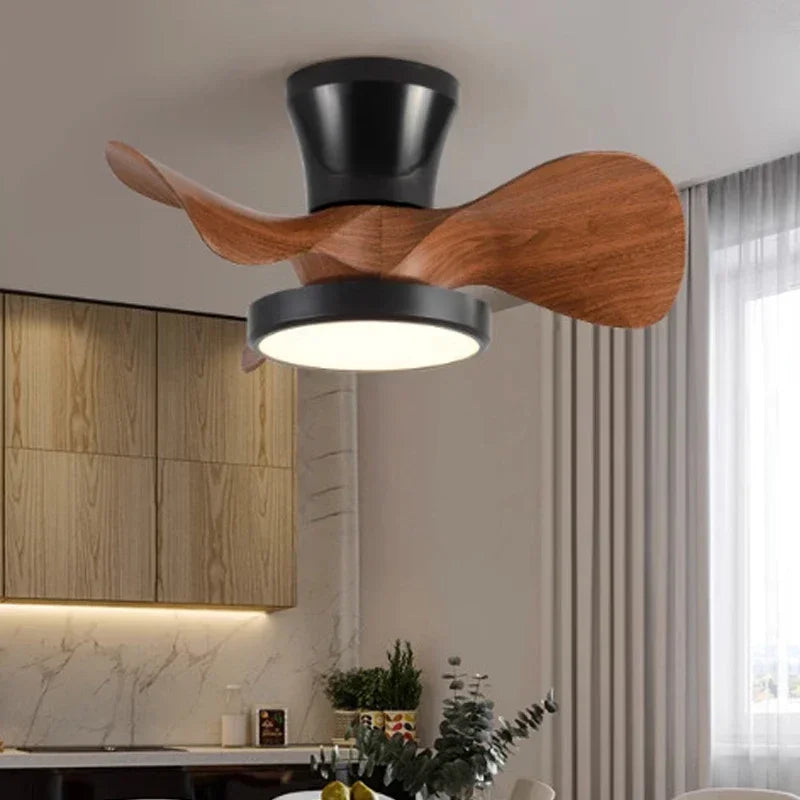 ventilateur de plafond moderne silencieux avec lumière led et télécommande - vue 2 sur 9
