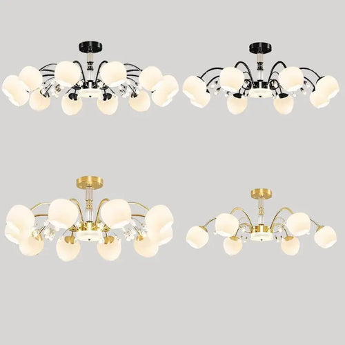 lustre en cristal nordique à led pour décoration intérieure moderne