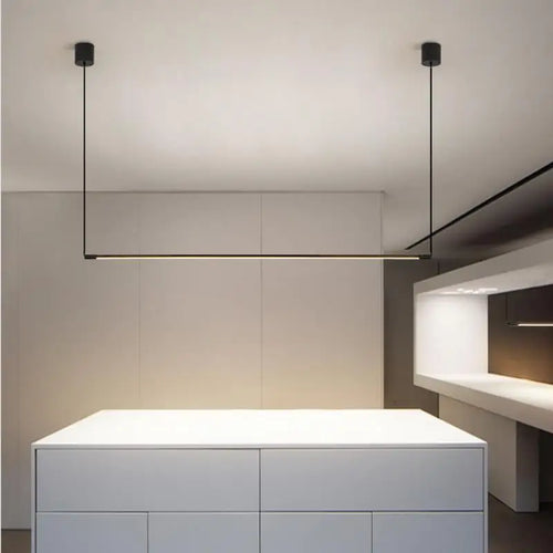 Nordic minimalist LED pendant light aluminium design - vue 5 sur 11