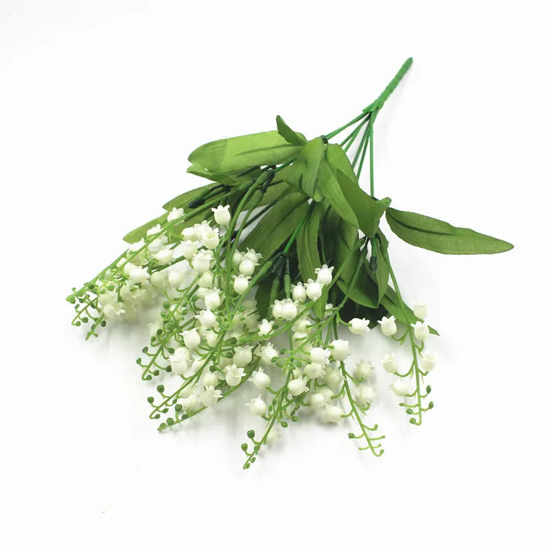 fleurs artificielles muguet bouquet de mariage décoration de fête - vue 12 sur 12