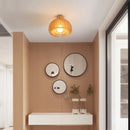 solid wood LED ceiling light modern minimalist design