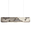 Lustre design longue rectangulaire avec touche coloré Hazel