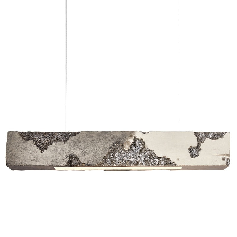 Lustre design longue rectangulaire avec touche coloré Hazel