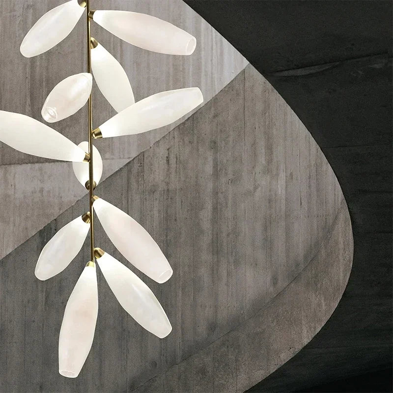 lustre moderne en verre nordique pour décoration intérieure - vue 5 sur 14