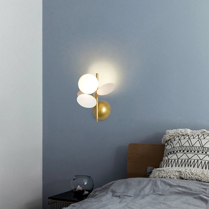 applique murale nordique macaron en fer décorative led pour enfant - vue 6 sur 12