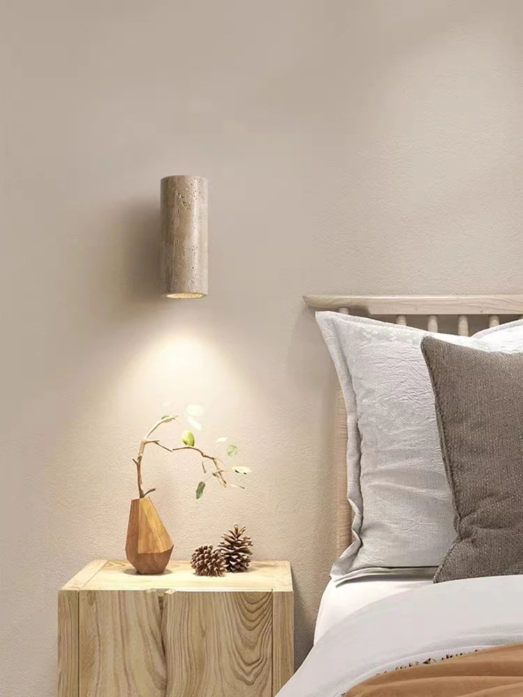 Natural Stone Wall Lamp, Retro Art, LW Decorative Lamp, Living Room, Bedroom, Corridor, Staircase Lighting - vue 4 sur 8