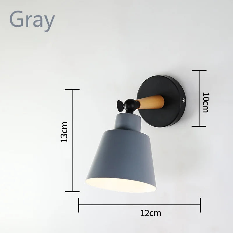 Nordic solid wood wall light minimalist creative design