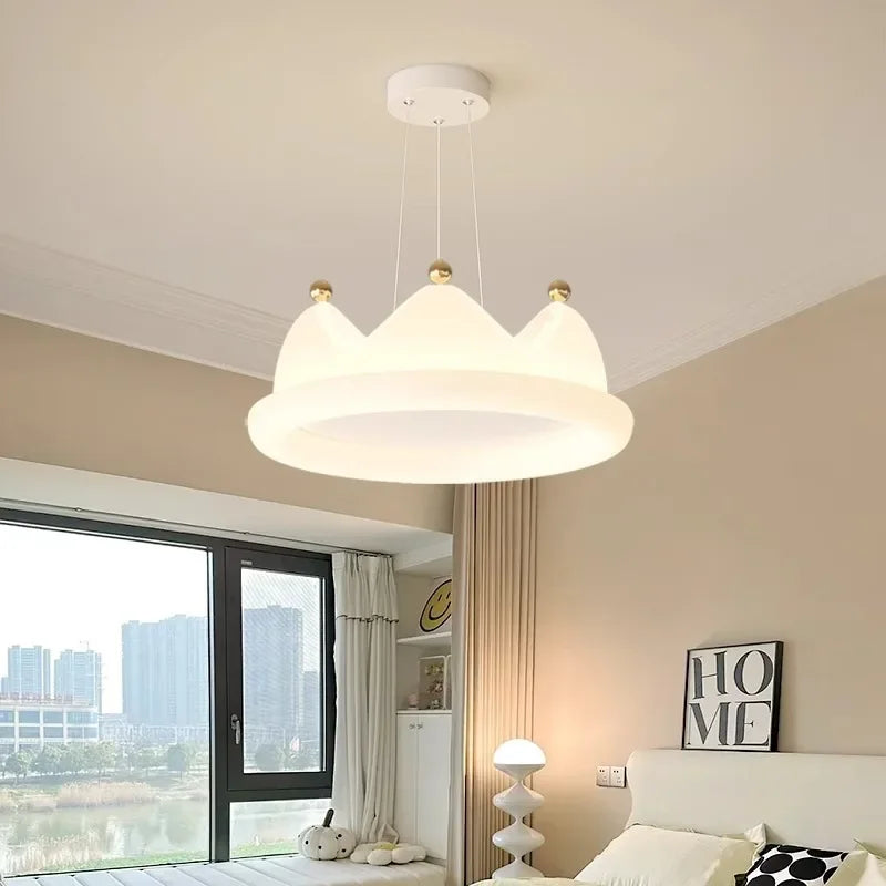 plafonnier créatif couronne led protection des yeux romantique pour enfants - vue 5 sur 10