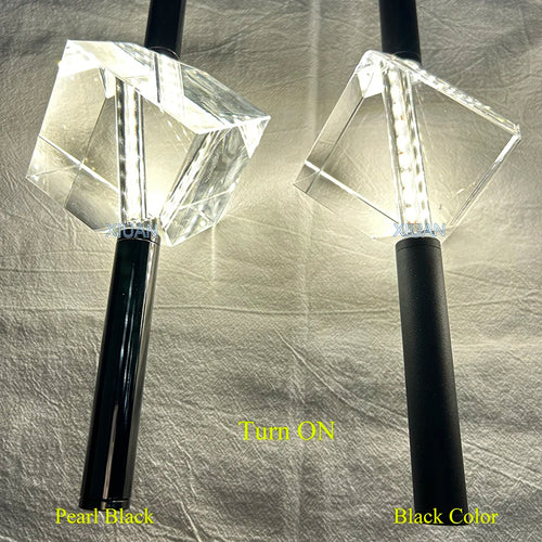 Minimalist pendant light with cube crystal decor - vue 6 sur 12