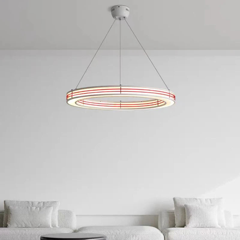 lustre art déco 	 style anneau suspendus luminaires fil réglable