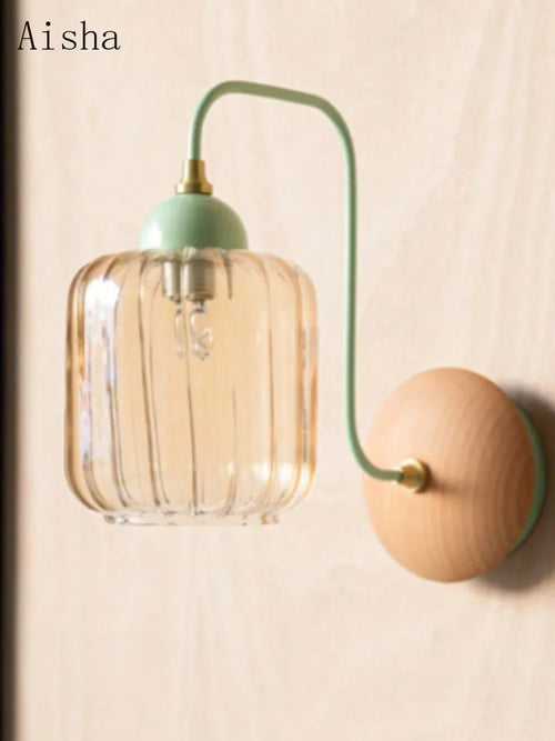 Creative medieval coloured glass wall light for interior decoration - vue 4 sur 8