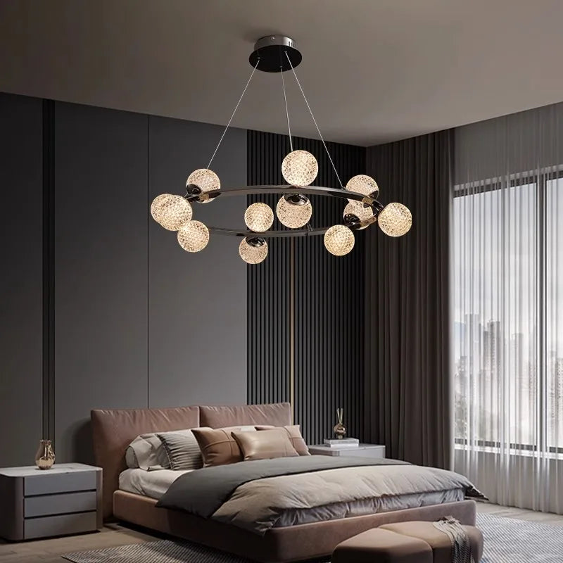 Nordic home decoration, living room chandelier, bedroom chandelier, dining room chandelier, ceiling light, indoor lighting - vue 4 sur 9