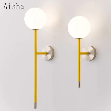 Minimalist Nordic wall light with creative pole - vue 4 sur 12