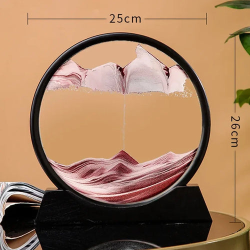 sablier en verre 3d paysage de sable en mouvement décoration artistique - vue 31 sur 54