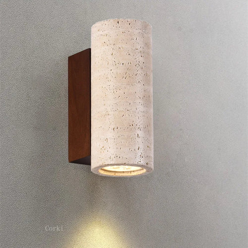 applique murale led wabi sabi en travertin décoratif d'intérieur