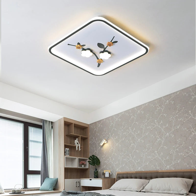 plafonnier led design floral pour décoration moderne de plafond - vue 3 sur 12