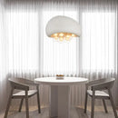 Minimalist wabi sabi style pendant chandelier with LED lighting