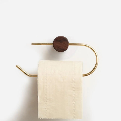 porte-papier hygiénique mural en bois avec rangement pratique