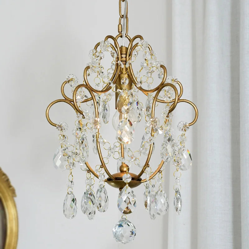 plafonnier led suspendu en cristal design moderne décoratif - vue 9 sur 8