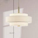 Modern minimalist fabric pendant light rounded creative ceiling lamp for living room and dining room