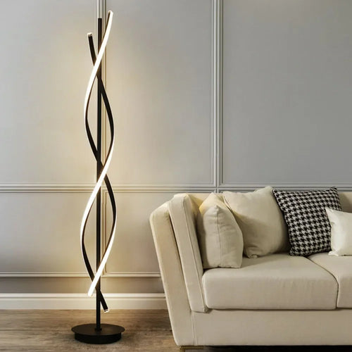 Minimalist geometric line floor lamp for modern interiors - vue 2 sur 10