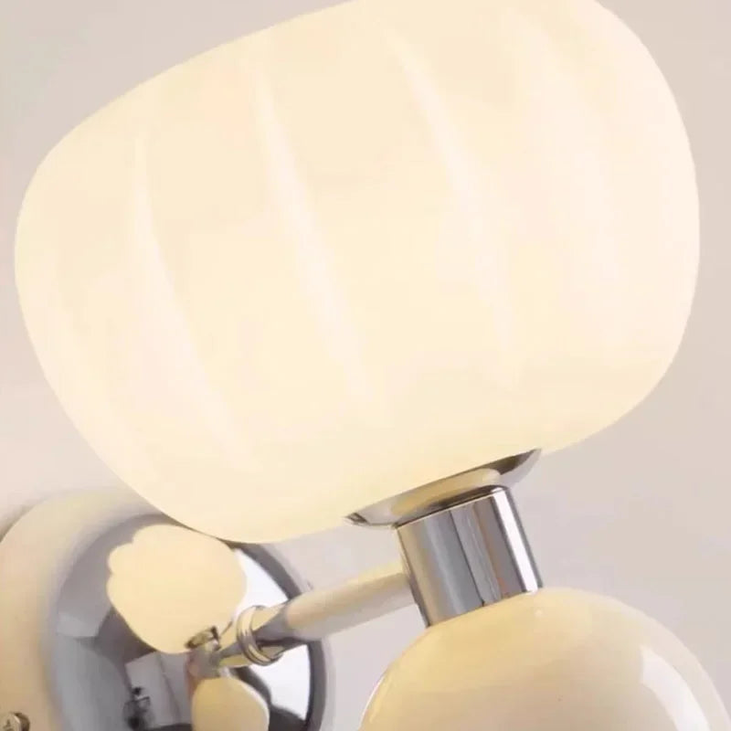 Applique murale LED modernes crème brise citrouille appliques G9 ampoule pour chambre chevets étude salon couloir salle à manger éclairage - vue 7 sur 9