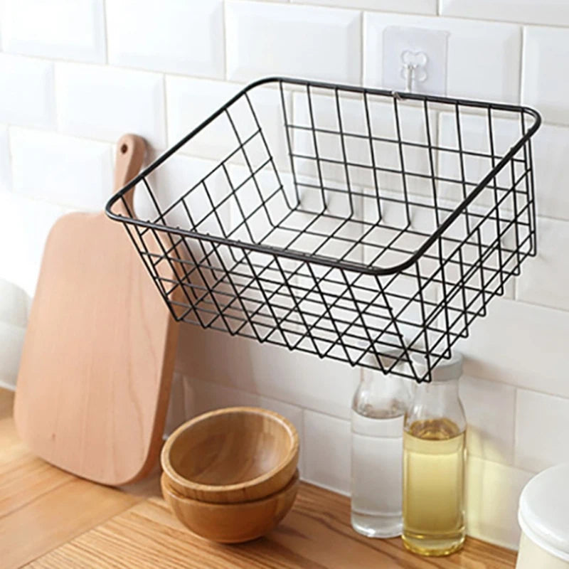 panier de rangement en métal pour organiser vos espaces - vue 4 sur 6