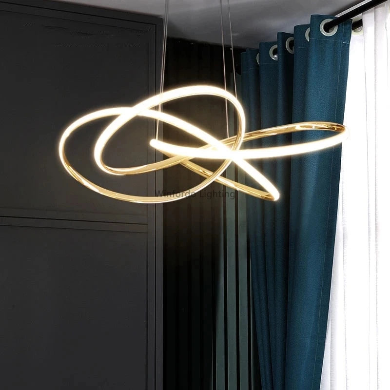 lustre led postmoderne en cristal winfordo wf-xd009 - vue 7 sur 10