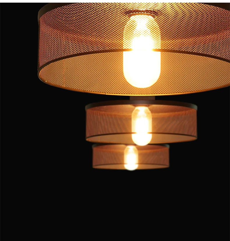Loft Suspension lampes fer forgé led Vintage Salle à manger - vue 7 sur 12