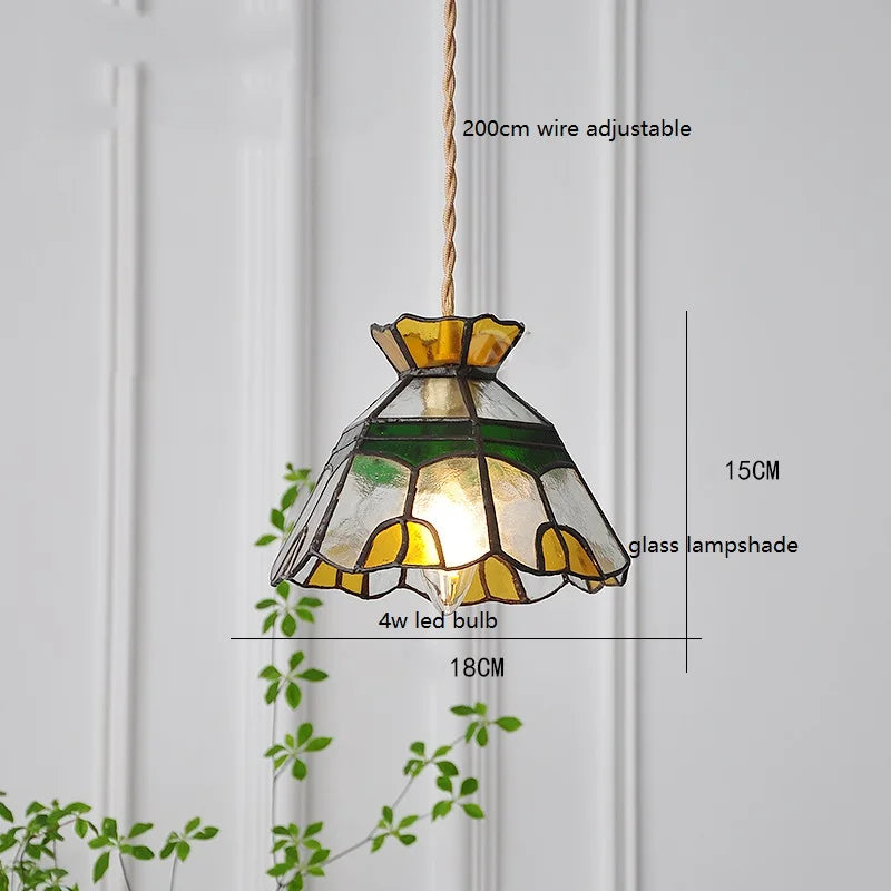 suspension fleur verre cuivre nordique moderne led iwhd europe syle - vue 12 sur 26