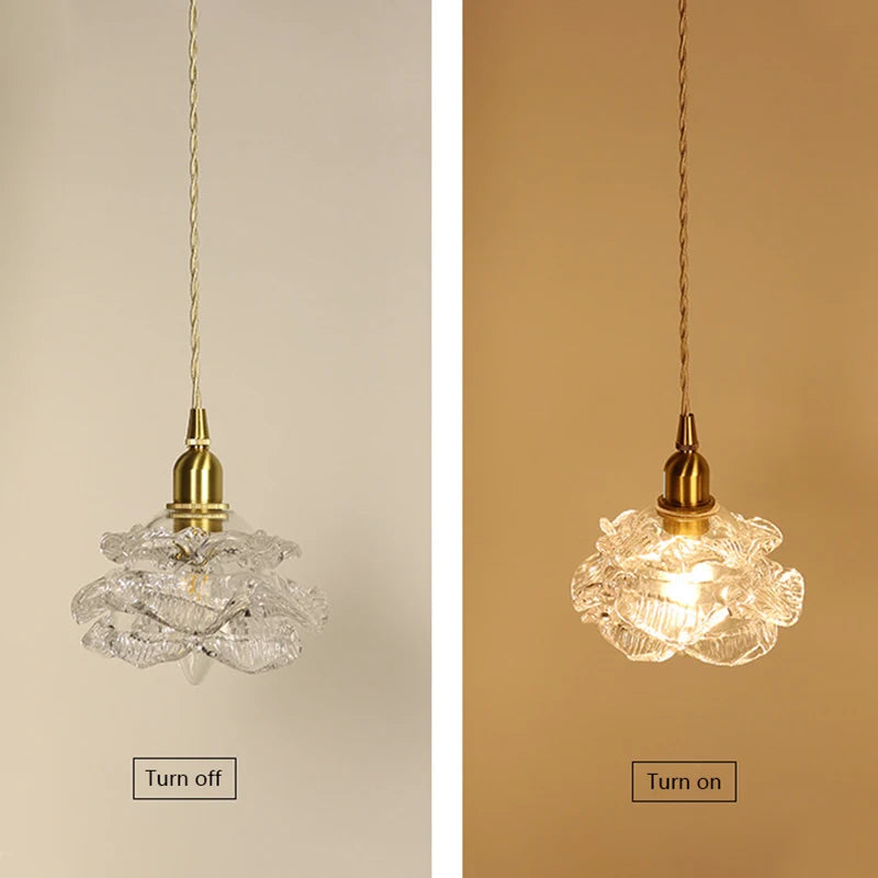 lustre en verre romantique vintage pour un éclairage élégant - vue 7 sur 8