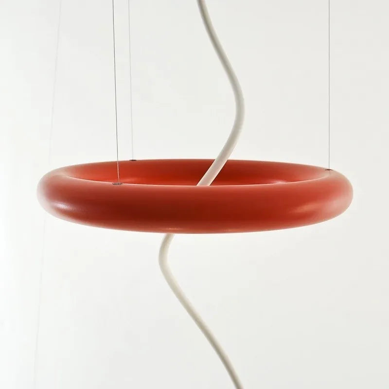lustre nordique wabi sabi led pour décoration de loft - vue 6 sur 8