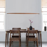 Minimalist nordic wood LED pendant light for bar, shop, hotel 3000k